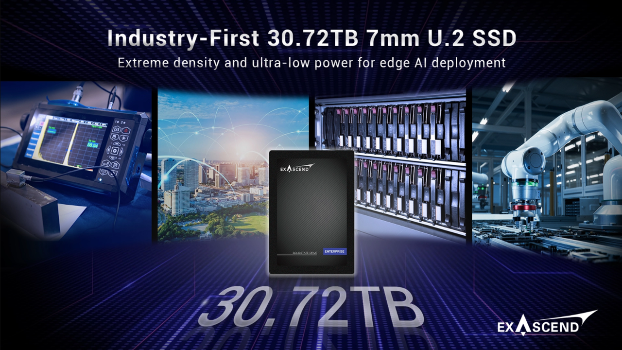 plucky-rival-to-kioxia-and-samsung-unveils-thinnest-large-capacity-ssd-ever:-exascend-30.72tb-ssd-is-7mm-thick-and-has-a-one-dwpd-endurance